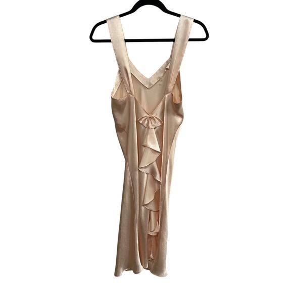 Vintage Ruffle Slip Dress Victoria’s Secret Blush Pink Satin Size S - Picture 4 of 7